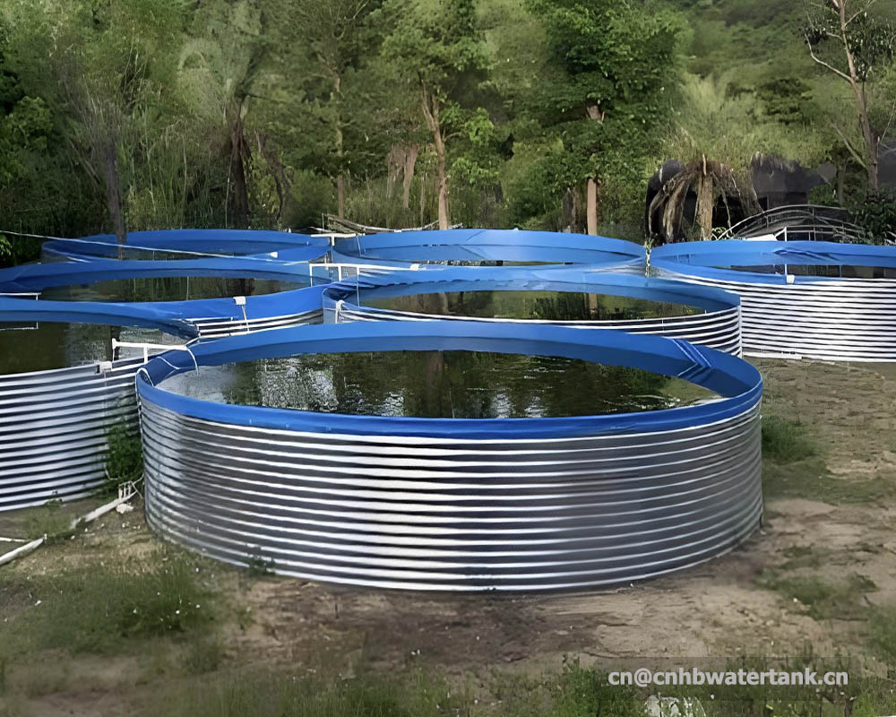 Agricultural Corrugated Galvanized PVC Biofloc Tank for Fish and Shrimp Farming