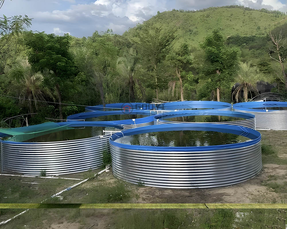 Round Corrugated Steel Fish Tank2