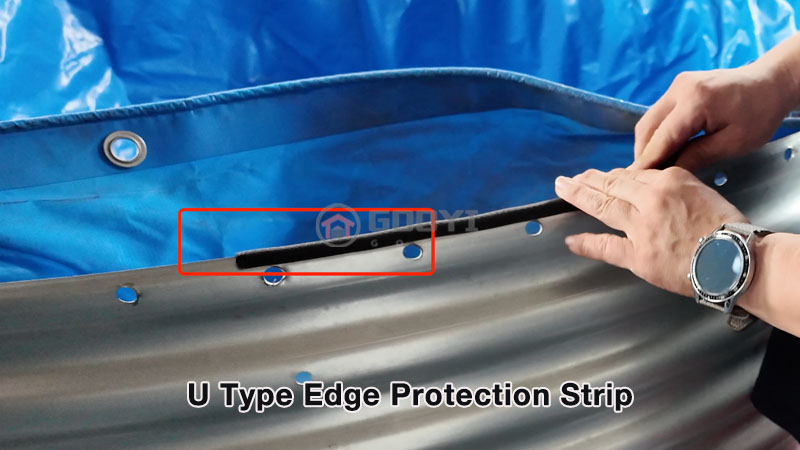 Corrugated Galvanized Steel Fish Water Tank U Type Edge Protection Strip